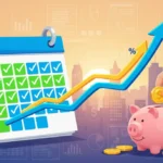 Improve Payment History in 90 Days: Credit Boost 2026 Calendar marking 90 days with rising credit score and piggy bank