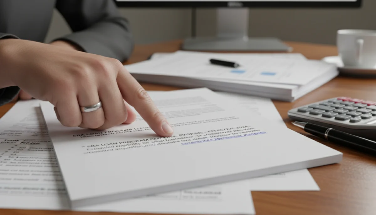 Analyzing SBA loan program changes in a financial report