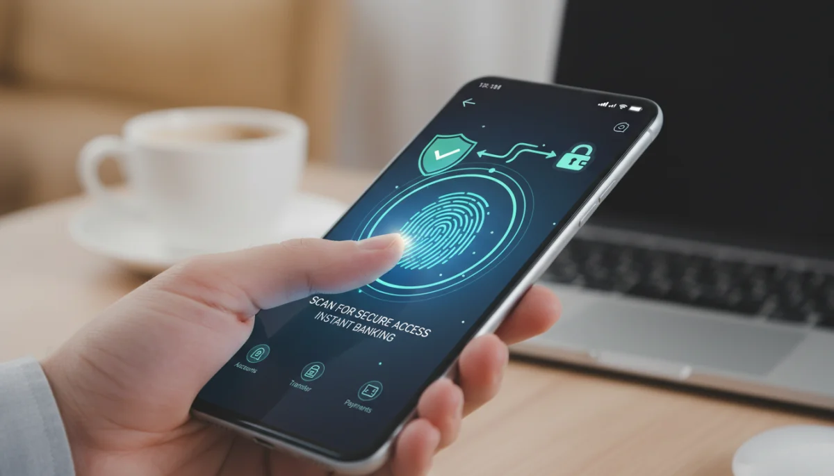 Fingerprint scanning for secure mobile banking authentication