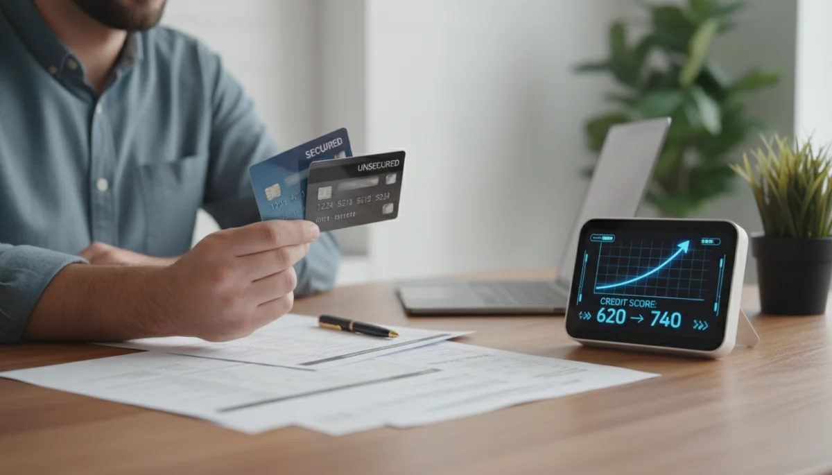Choosing between secured and unsecured credit cards for credit score improvement