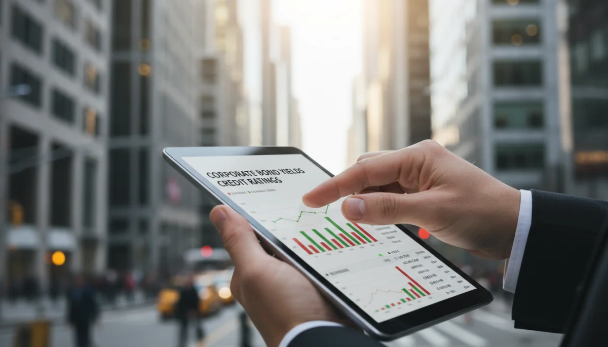Detailed financial report on corporate bond yields and credit ratings