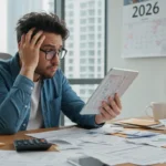 Dispute Banking Errors 2026: Protect Your Funds Frustrated individual reviewing bank statement for errors in 2026