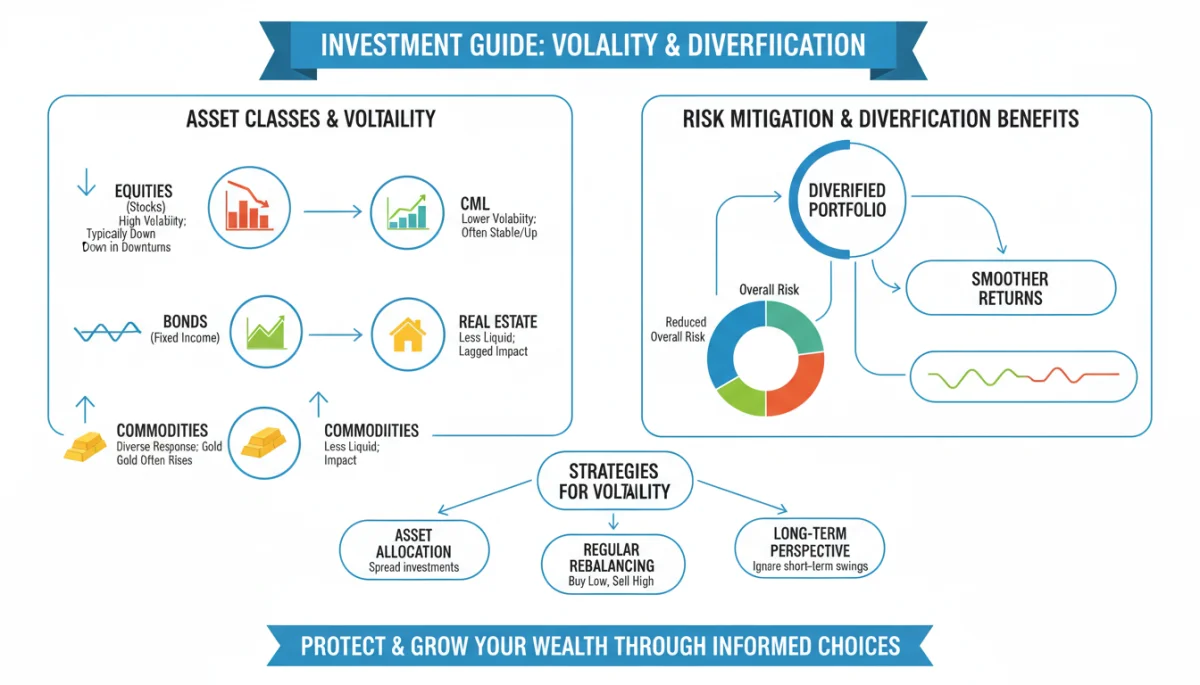 Infographic showing diversified asset allocation for risk management