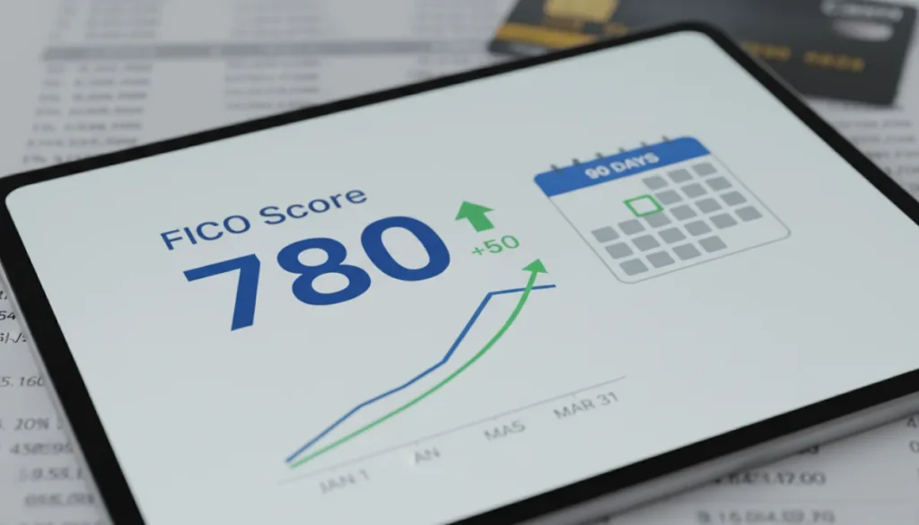 Credit Score Boost: Improve Your FICO Score by 50 Points in 90 Days