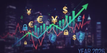 Financial charts with options and futures symbols, illustrating risk management in 2026