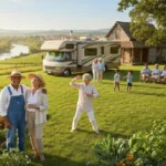2026 Social Security COLA: Retirement Planning Solutions in the US Happy senior couple enjoying retirement in a sunny park, symbolizing financial security and well-being.