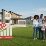 HELOCs in 2026: Unlock 80% Home Equity Value Family reviewing financial data on a tablet in front of their suburban home, symbolizing home equity growth and HELOC utilization in 2026.