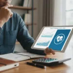 Person planning health savings with digital tablet showing HSA limits for 2026