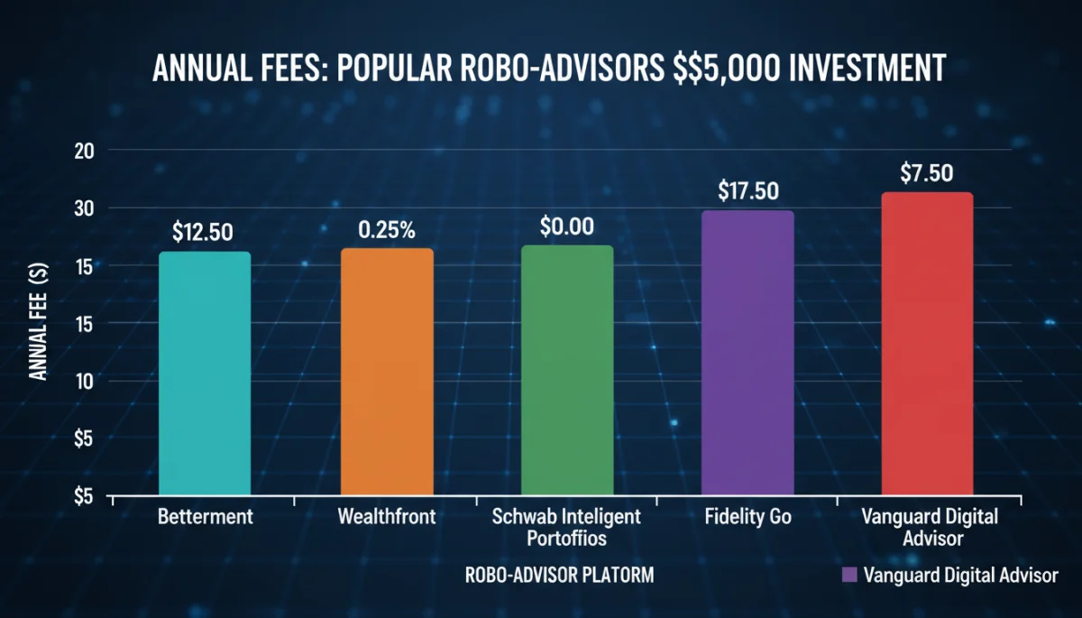Comparison chart of robo-advisor fees for ,000 investment