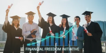 Graduates celebrating financial relief from student loans in 2026