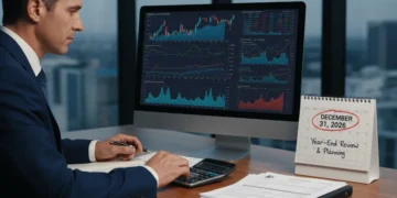 Investor reviewing tax-loss harvesting strategy before 2026 deadline